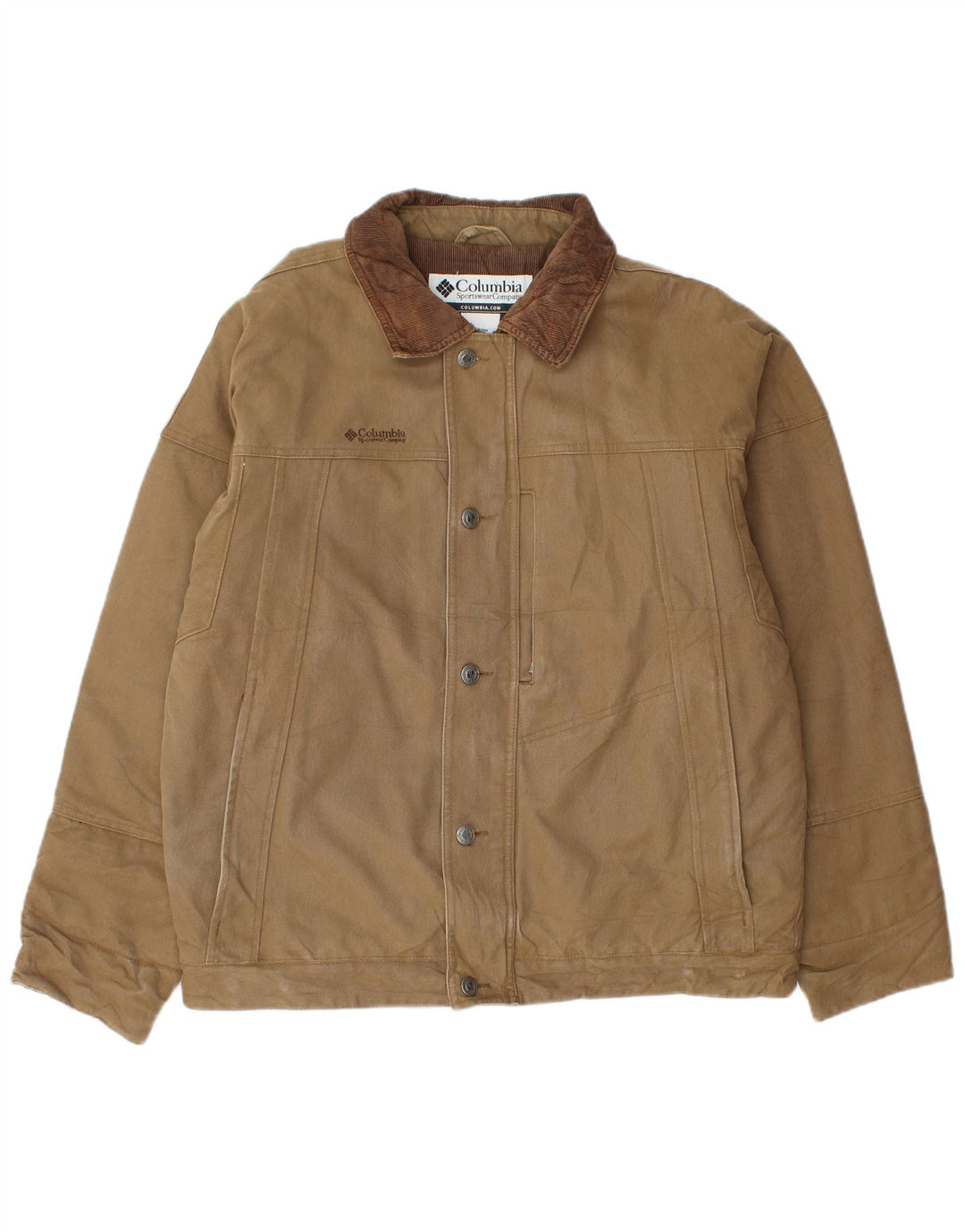 Columbia Veste Bomber Homme UK 38 Coton Beige Moyen