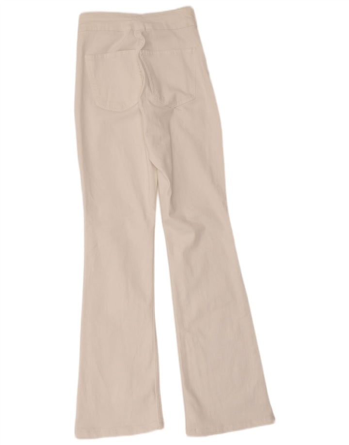 Zara Jean évasé pour femme EU 40 Medium W30 L31 Blanc