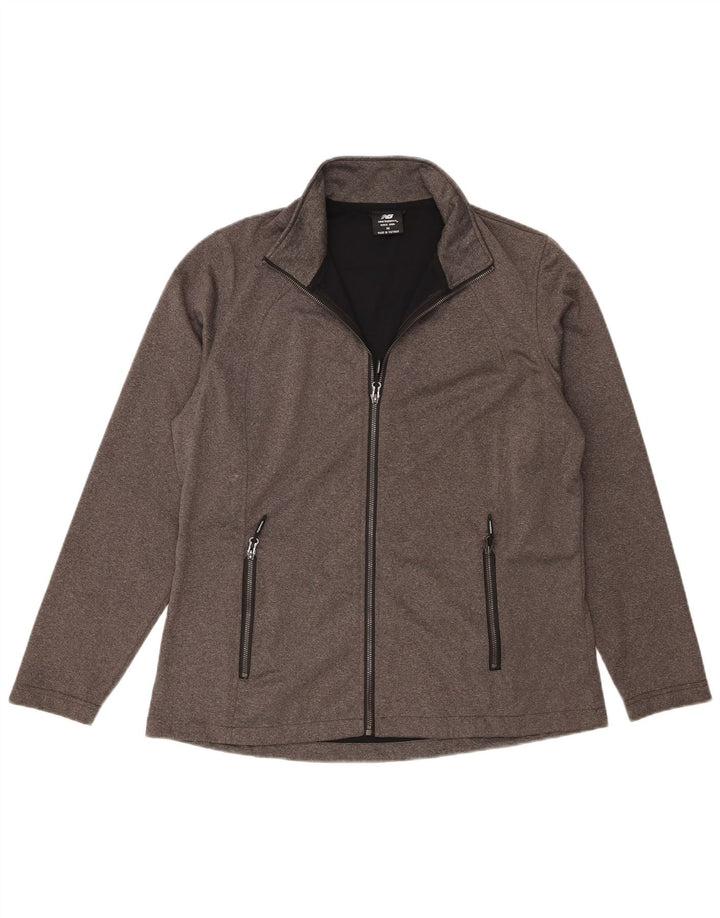 New Balance Veste de Survêtement Homme Gris Moyen Polyester