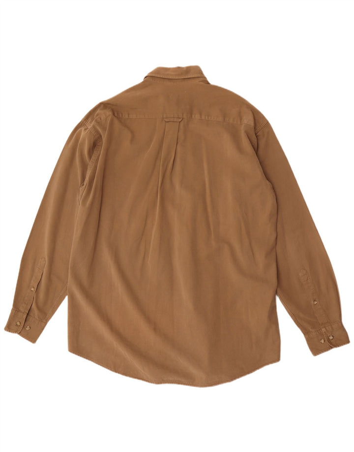 Gant Chemise Loose Fit Homme Marron Moyen Coton
