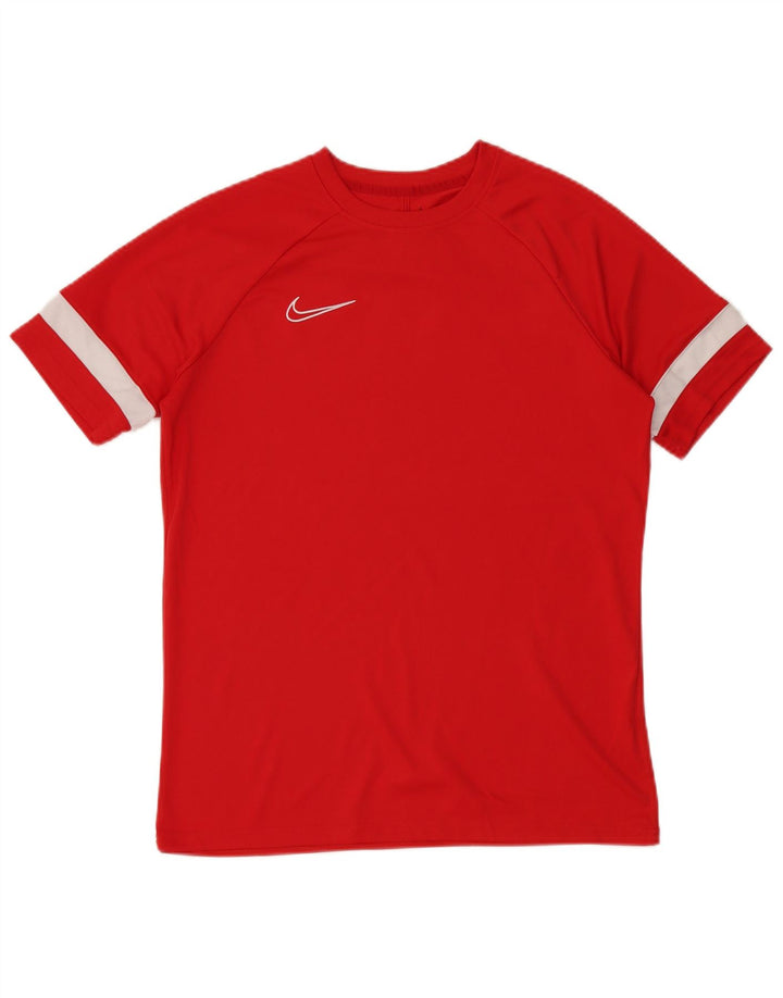 Nike Hommes Dri Fit T-Shirt Haut Large Rouge Colorblock Polyester