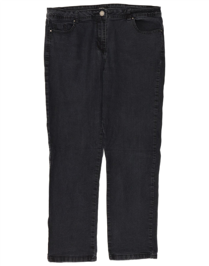 M&Co Jean droit pour femme UK 16 Large W36 L30 Gris