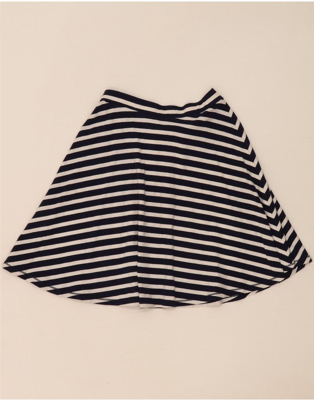 Superdry Femme Jupe A-Line Medium W28 Bleu Marine Rayé Coton