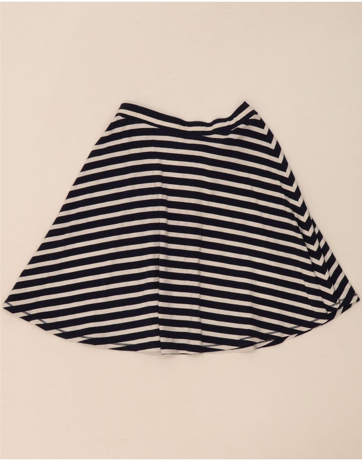 Superdry Femme Jupe A-Line Medium W28 Bleu Marine Rayé Coton