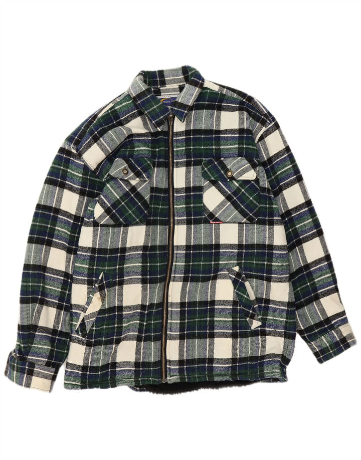 Chemise en flanelle homme vintage grand chèque vert