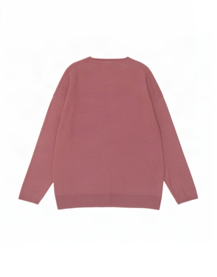 Massimo Dutti Pull col bateau pour homme en laine rose Large