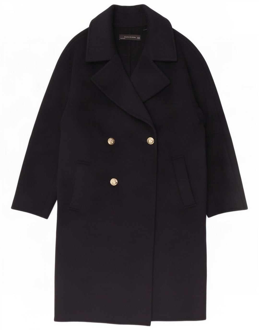 Zara Manteau croisé pour femme UK 14 Bleu marine moyen