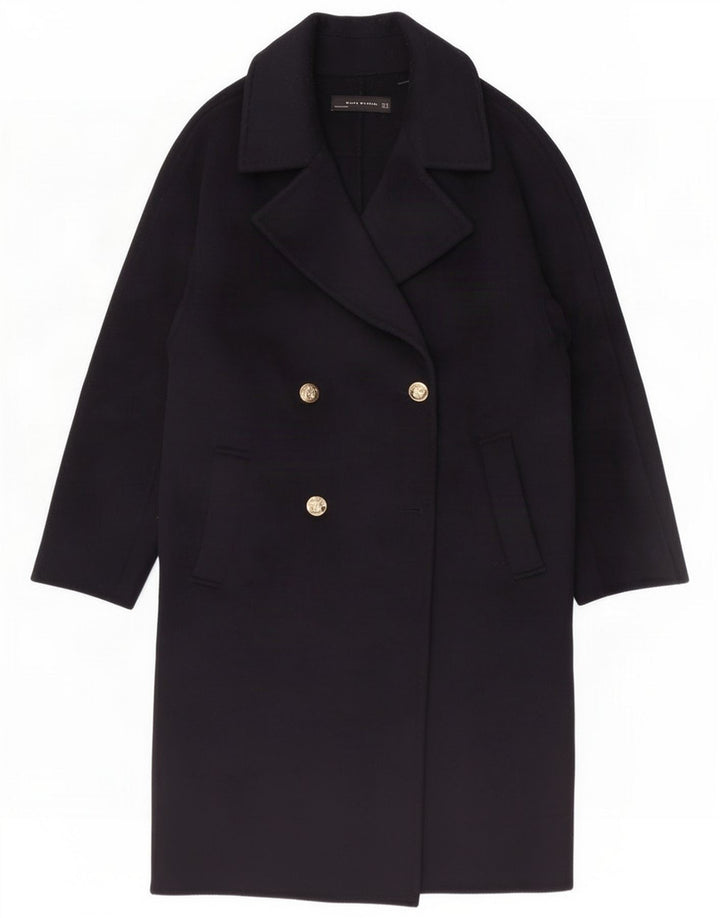Zara Manteau croisé pour femme UK 14 Bleu marine moyen