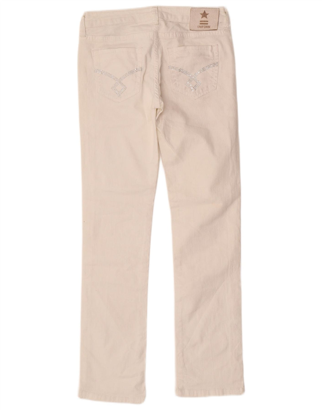 Jean Slim Femme Uniforme W27 L29 Coton Blanc