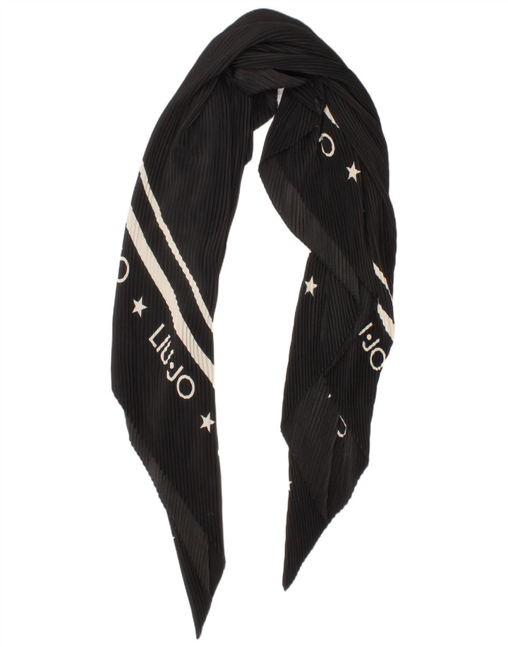 Liu Jo Écharpe carrée graphique pour femme, taille unique, noir