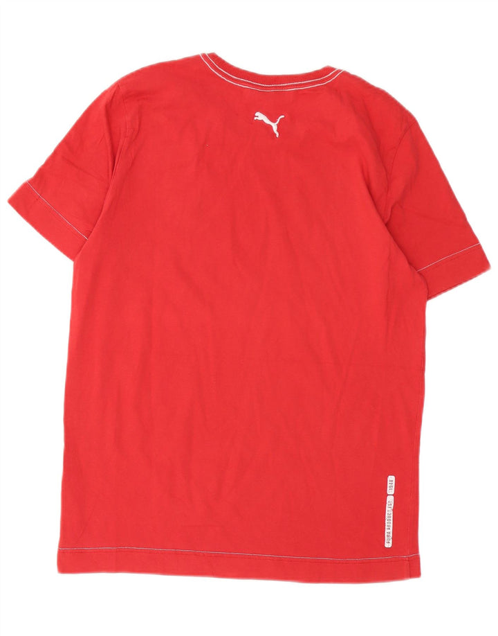 PUMA T-Shirt Graphique Homme Rouge Moyen Coton