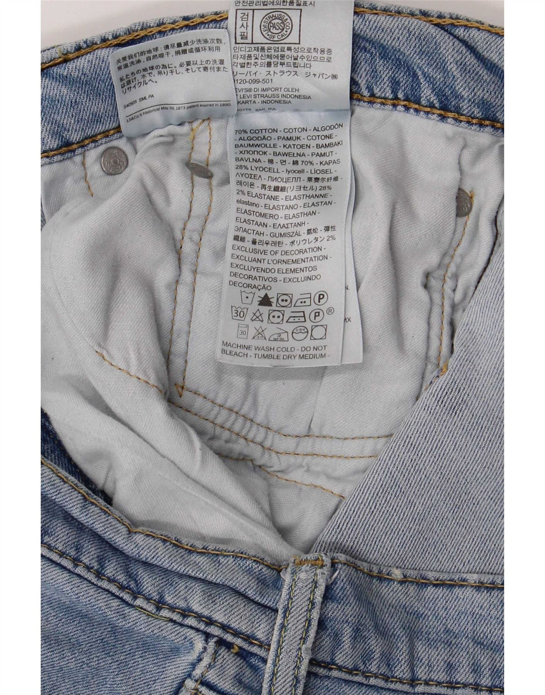 Levi's Jean Droit 514 Homme Bleu W38 L32 Coton