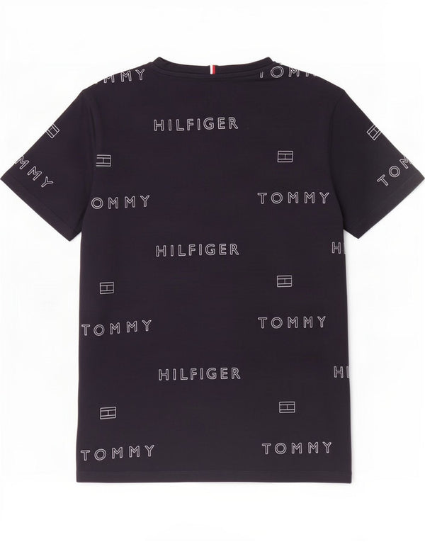 Tommy Hilfiger T-Shirt Graphique Garçon 15-16 ans Bleu Marine Coton