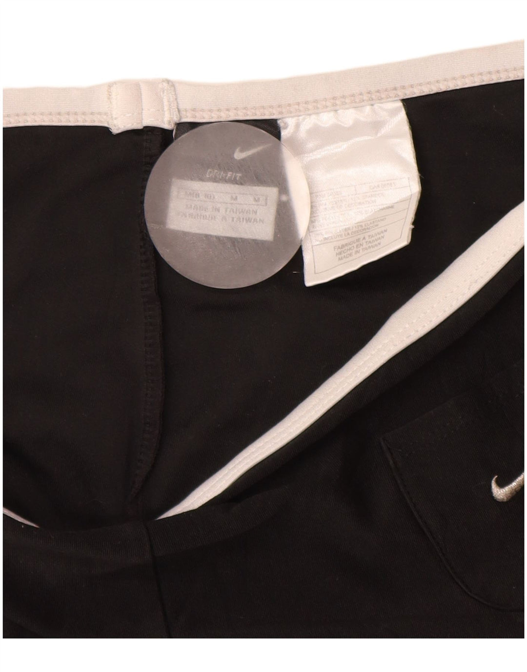NIKE Pantalon de survêtement Dri Fit pour femme US 8/10 Noir moyen Colourblock