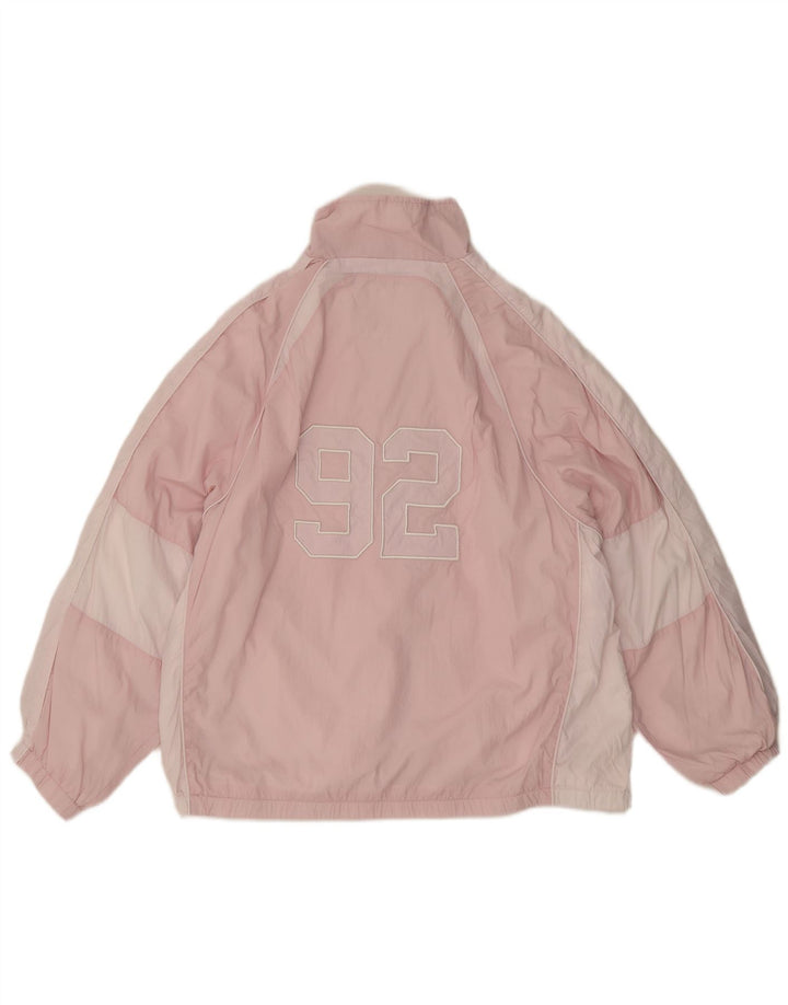 FB Sister Veste de pluie surdimensionnée graphique pour femme UK 10 Small Pink Colourblock
