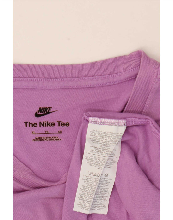 Nike T-Shirt Homme Top XL Violet Coton