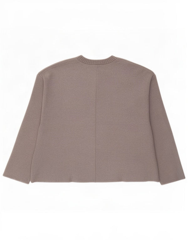 Zara Womens Loose Fit Blouse Top UK 16 Grand Gris