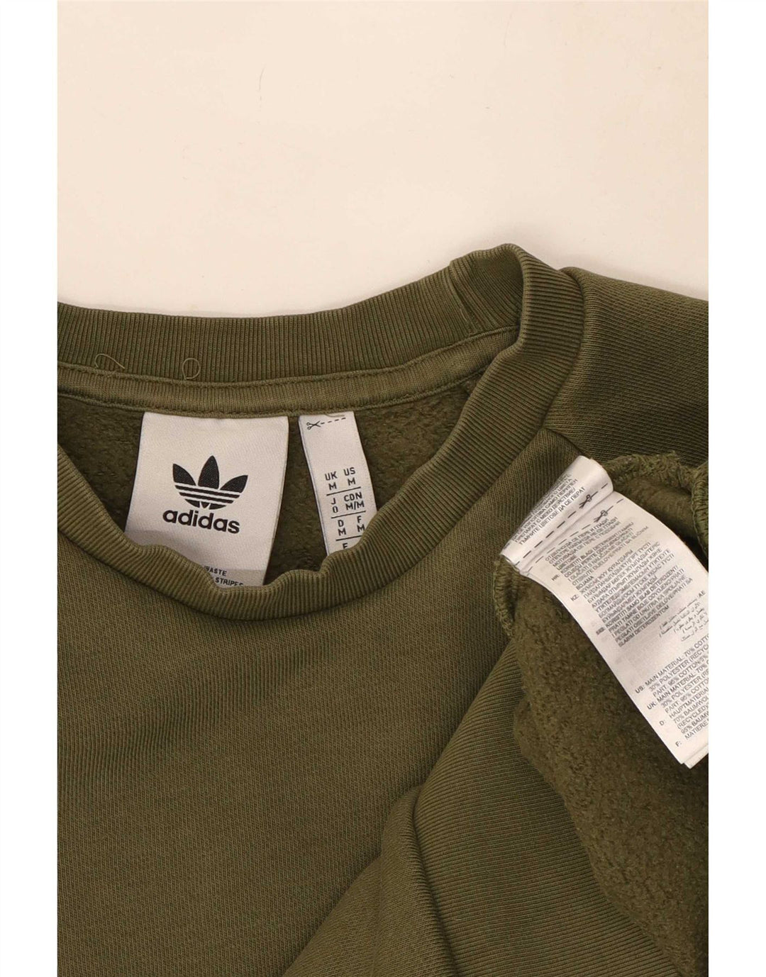 Adidas Sweat-shirt pour homme en coton kaki moyen