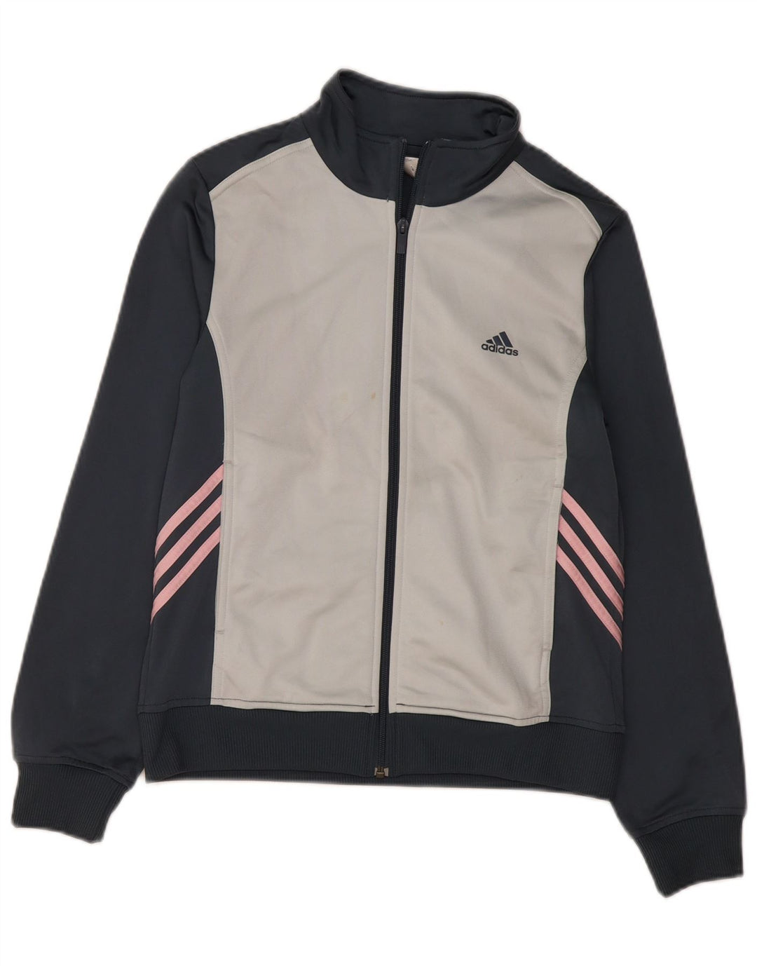 Adidas Veste de survêtement pour femme UK 16 Large Bleu marine Colourblock