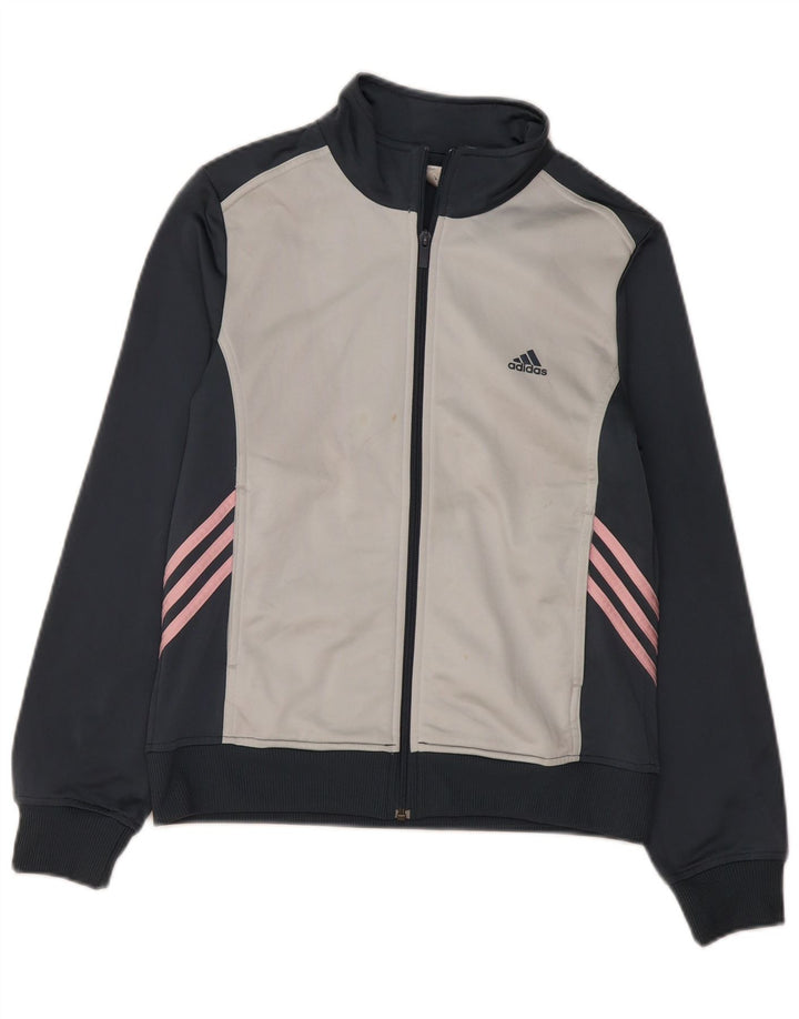 Adidas Veste de survêtement pour femme UK 16 Large Bleu marine Colourblock