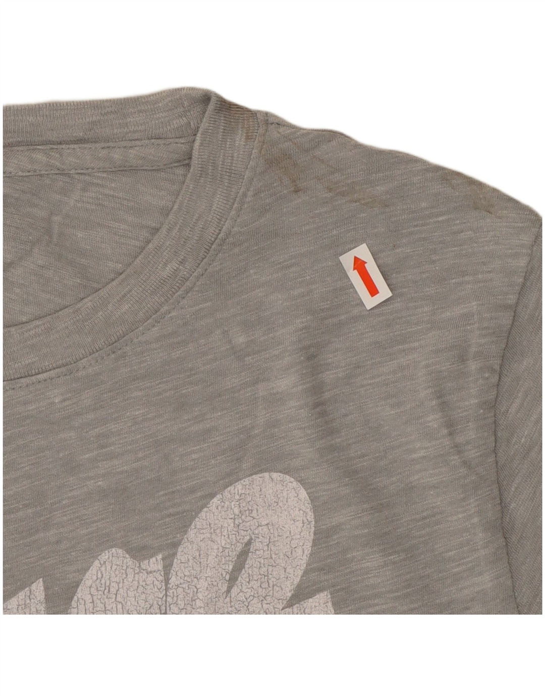 J. CREW T-Shirt Graphique Femme UK 16 Grand Coton Gris