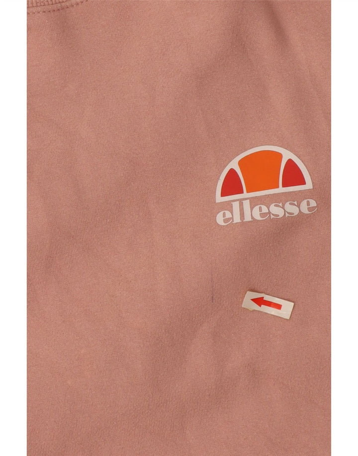 Ellesse Sweat-shirt surdimensionné pour femme UK 10 Petit coton rose