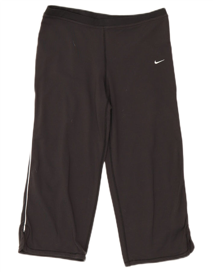 Nike Legging Capri Femme UK 8/10 Petit Nylon Noir