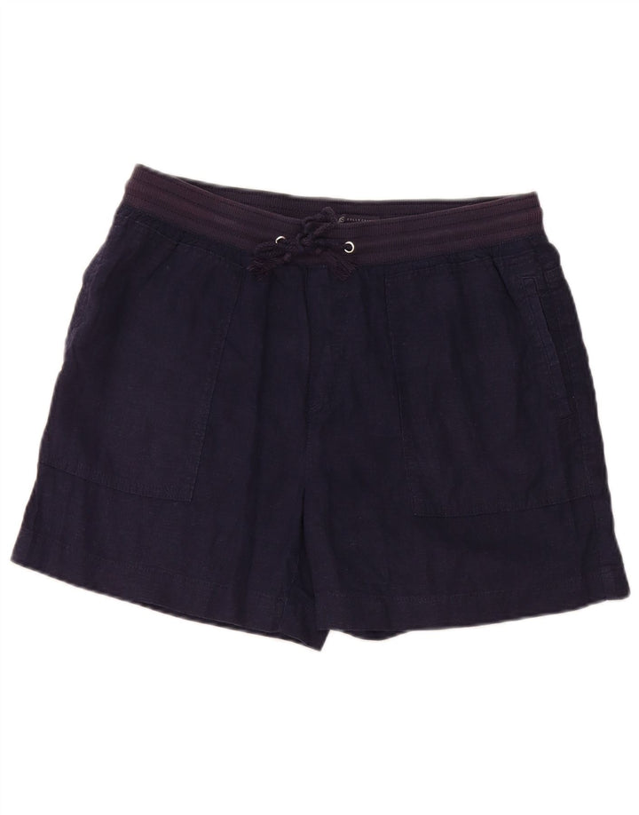 Marks & Spencer Short chino pour femme UK 12 Medium W32 Bleu marine Lin