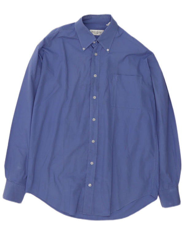 Yves Saint Laurent Chemise Homme Taille 39 15 1/2 Coton Bleu Moyen