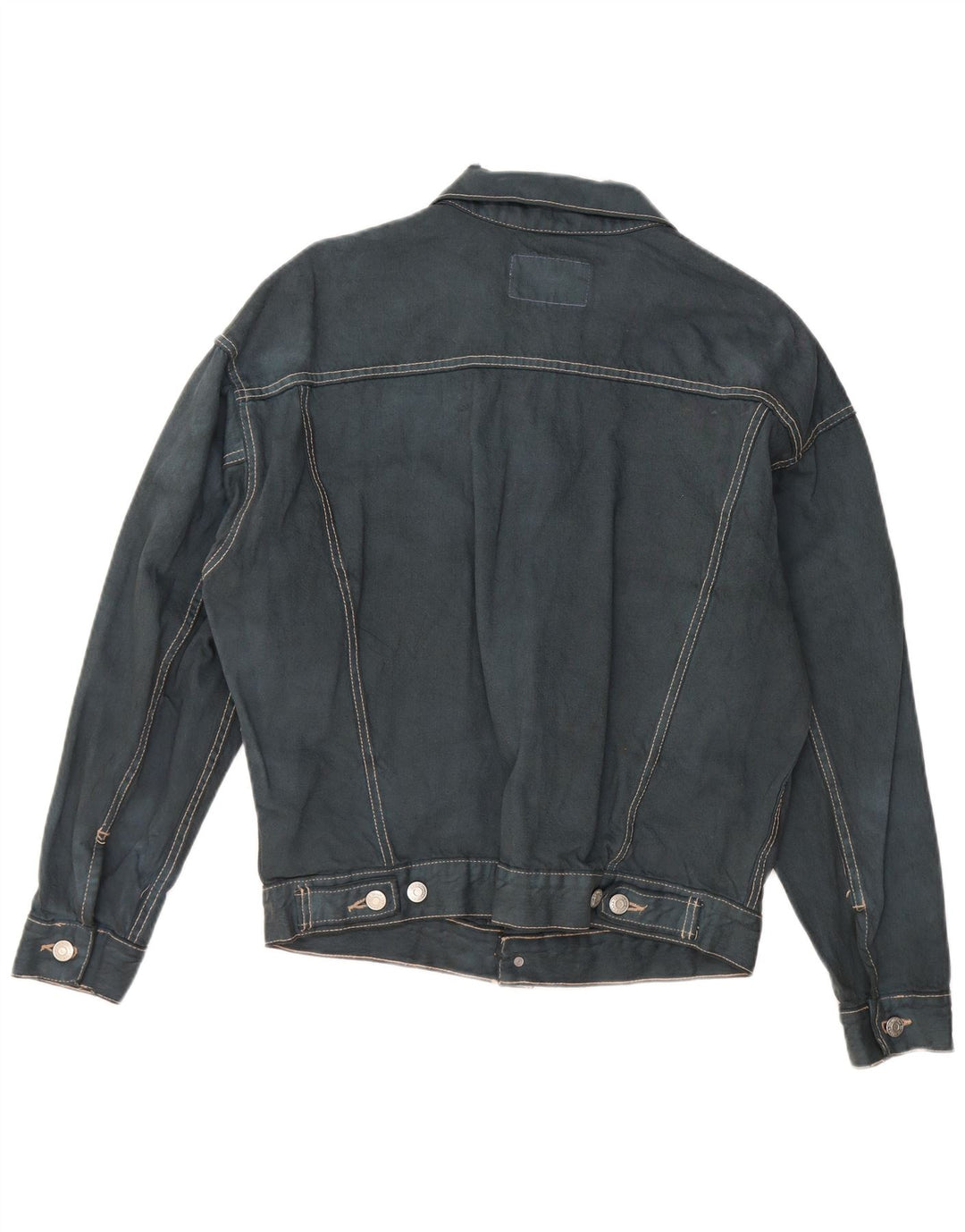 ZARA Veste en jean pour homme UK 38 Bleu marine moyen Coton