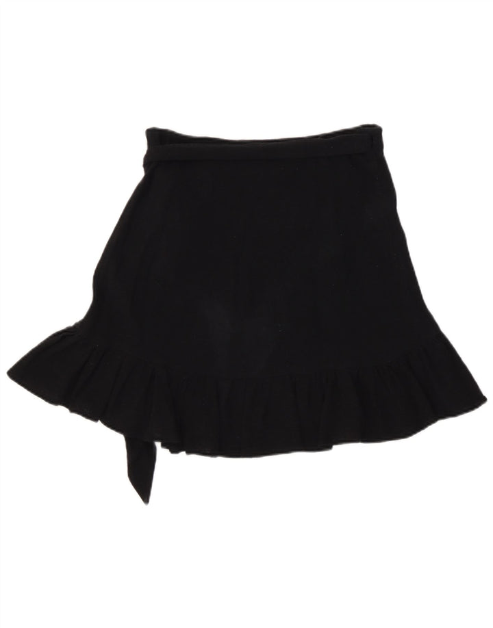 Zara Femme Jupe portefeuille en tricot Small W26 Noir