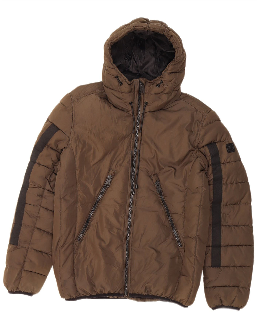 Champion Veste matelassée à capuche pour homme UK 38 Medium Kaki Polyester