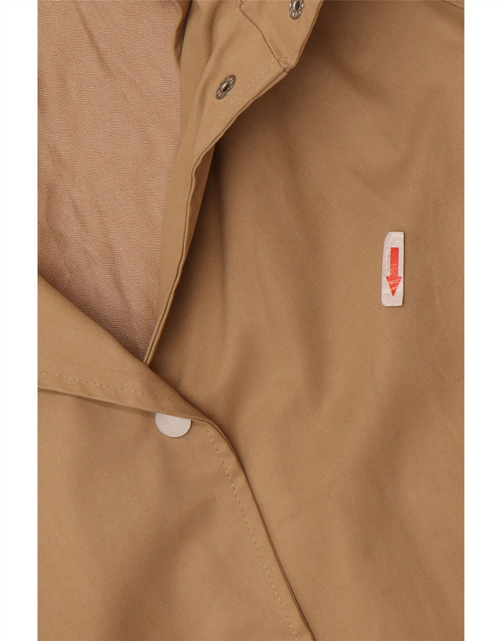 Zara Manteau imperméable surdimensionné à capuche pour femme UK 10 Small Beige