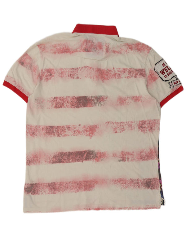 Desigual Polo Graphique 2XL Coton Floral Multicolore Homme