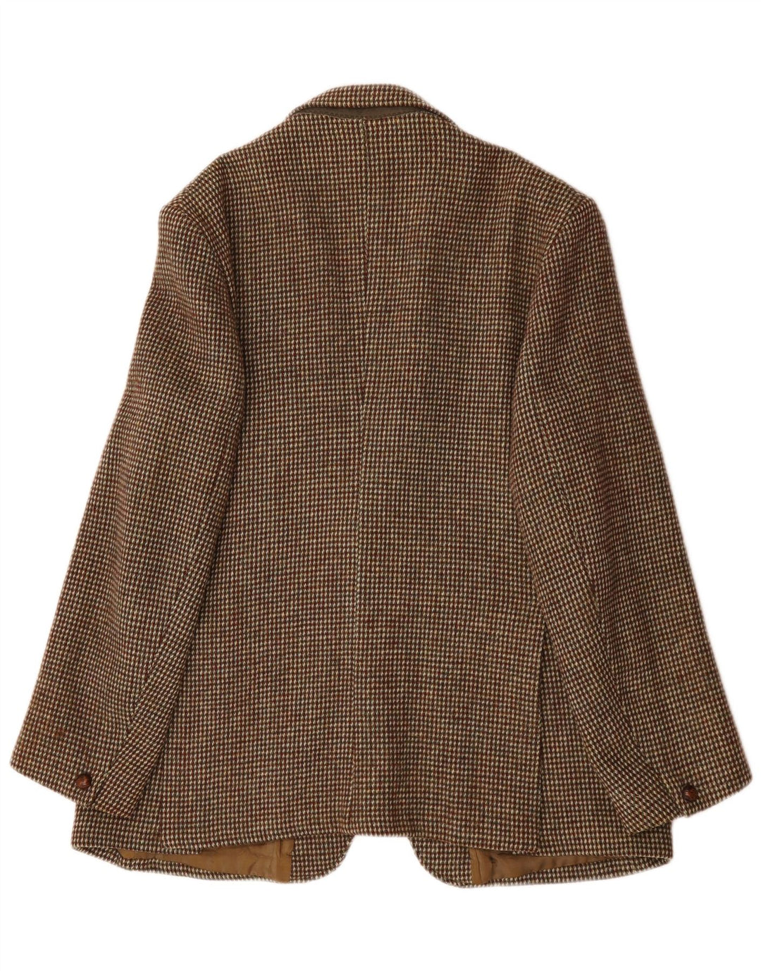 Harris Tweed Veste blazer à 2 boutons pour homme UK 38 en laine à carreaux marron moyen