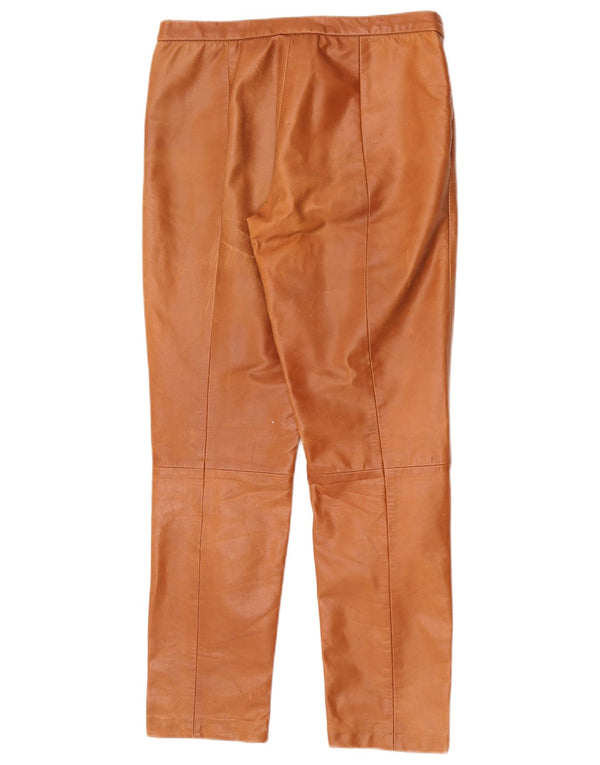 Pantalon en cuir droit homme vintage W28 L28 cuir marron