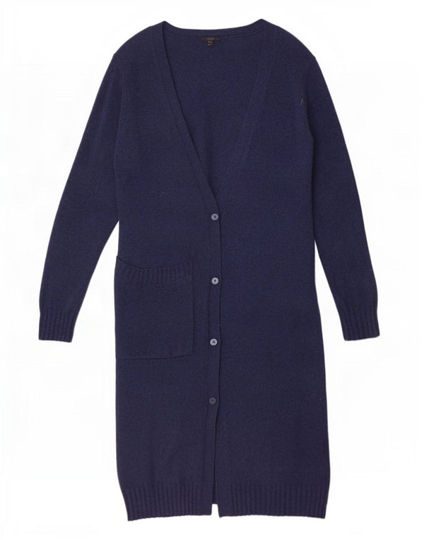 Cos Cardigan long surdimensionné pour femme UK 10 Petite laine bleu marine