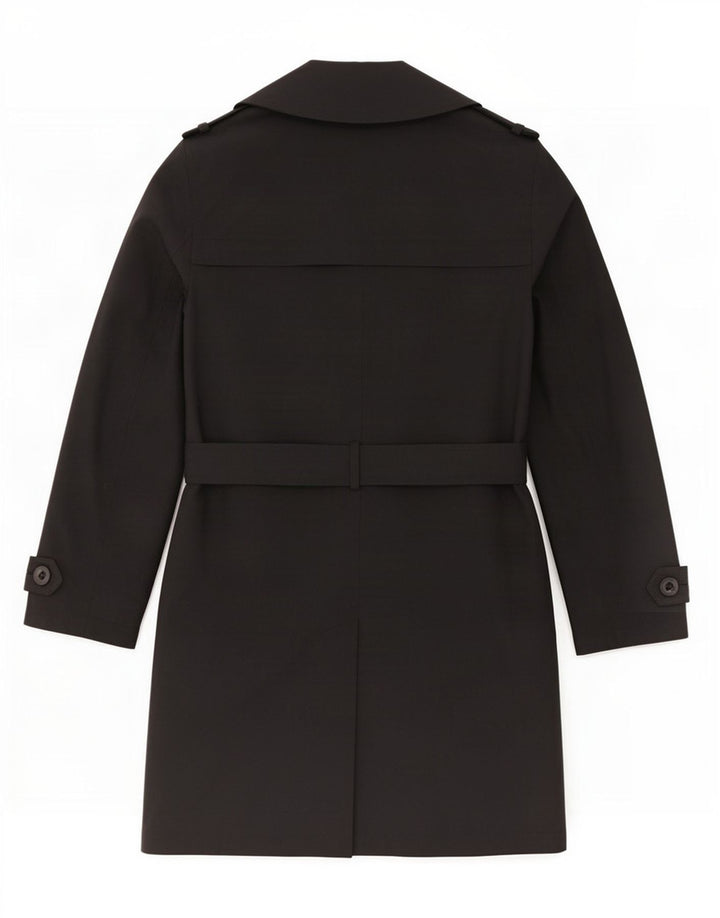 Marks & Spencer Trench-Coat Femme UK 12 Moyen Noir Polyester
