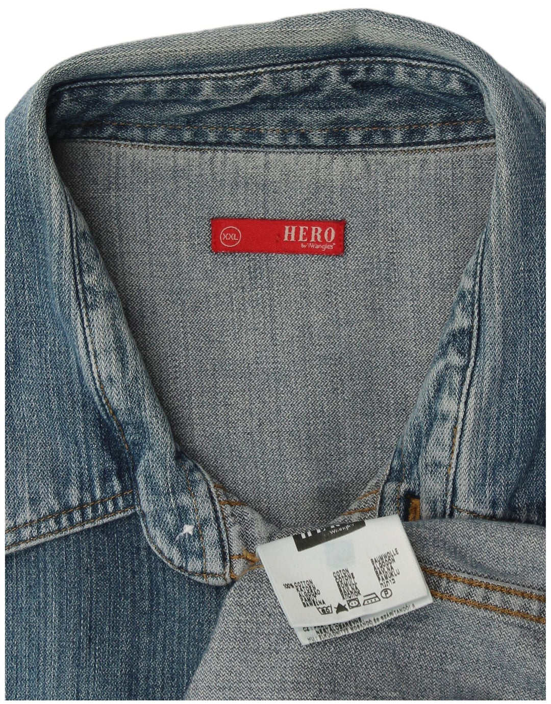 WRANGLER Chemise en Jean Homme 2XL Bleu Coton