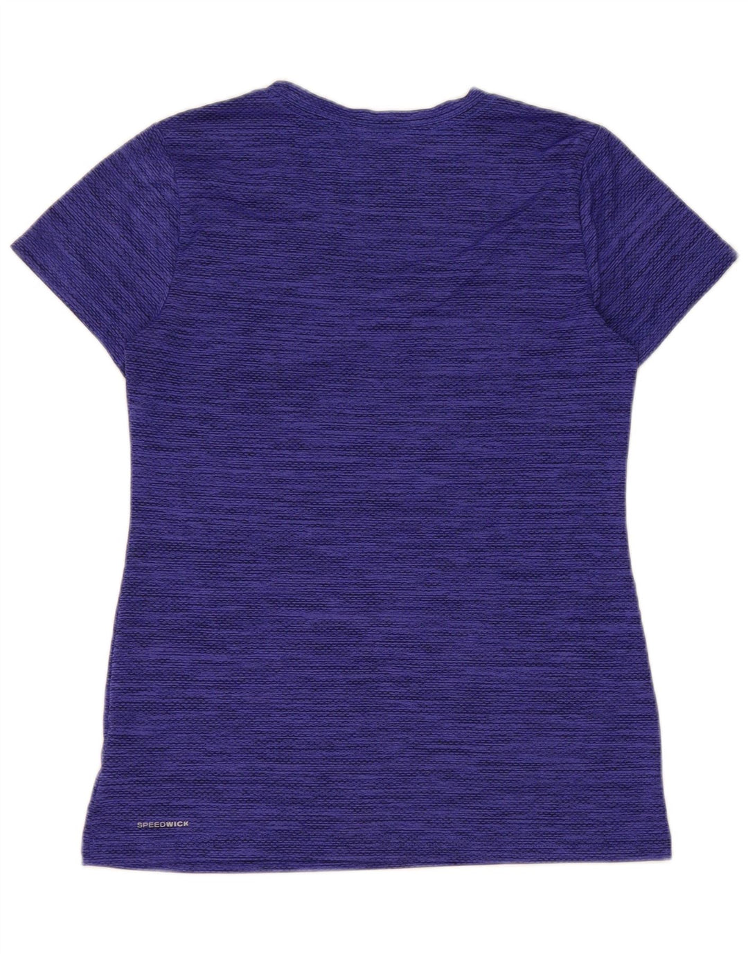 Reebok T-Shirt Speedwick Femme UK 10 Petit Bleu Moucheté Polyester