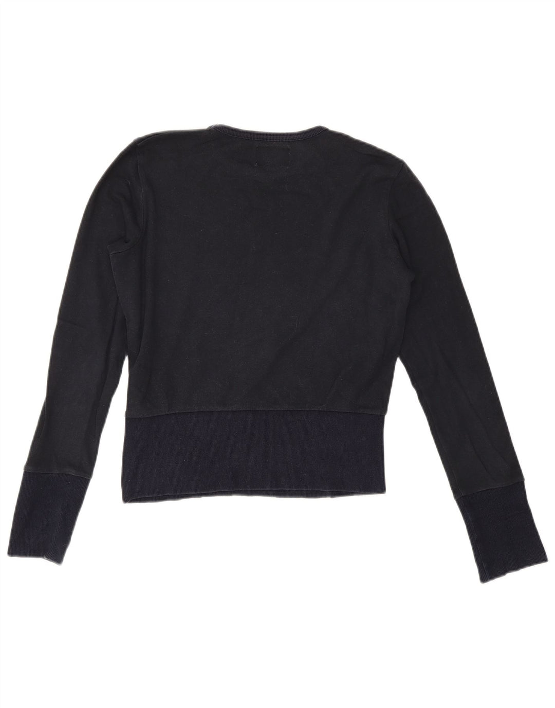 Sergio Tacchini Haut court graphique à manches longues pour femme UK 12 Bleu marine moyen