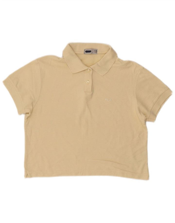 FILA Polo court femme IT 50 XL Jaune