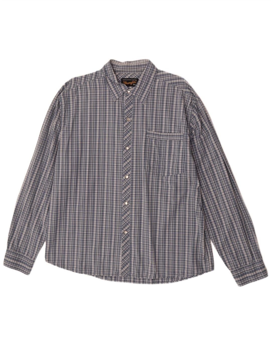 Wrangler Chemise Homme 2XL Bleu Carreaux Coton