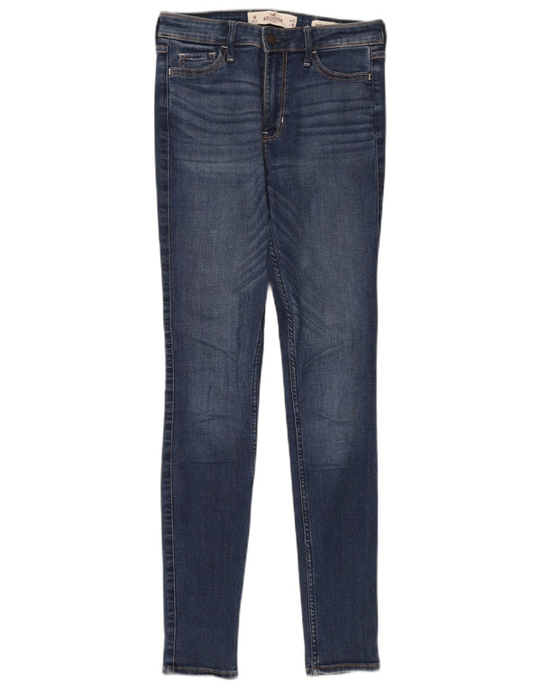 Hollister Jean Skinny Taille Haute Femme W25 L30 Bleu Coton