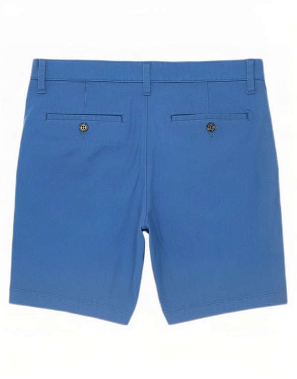 Marks & Spencer Short Chino Homme W32 Bleu Moyen Coton