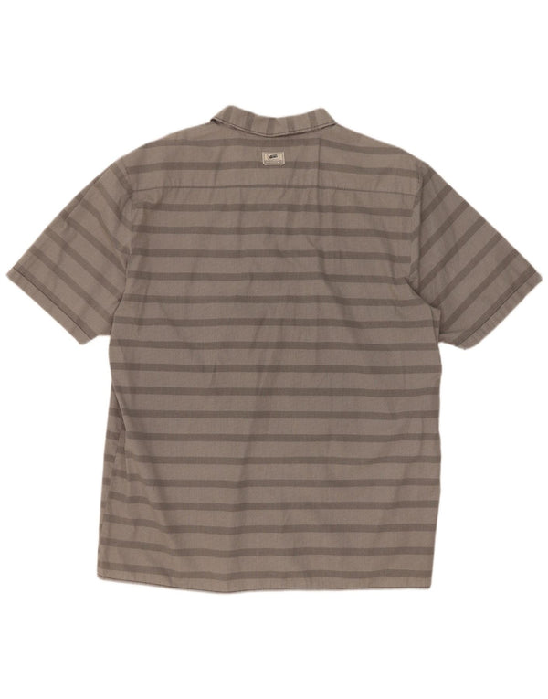 Vans Chemise à manches courtes homme XL Gris Rayé Coton