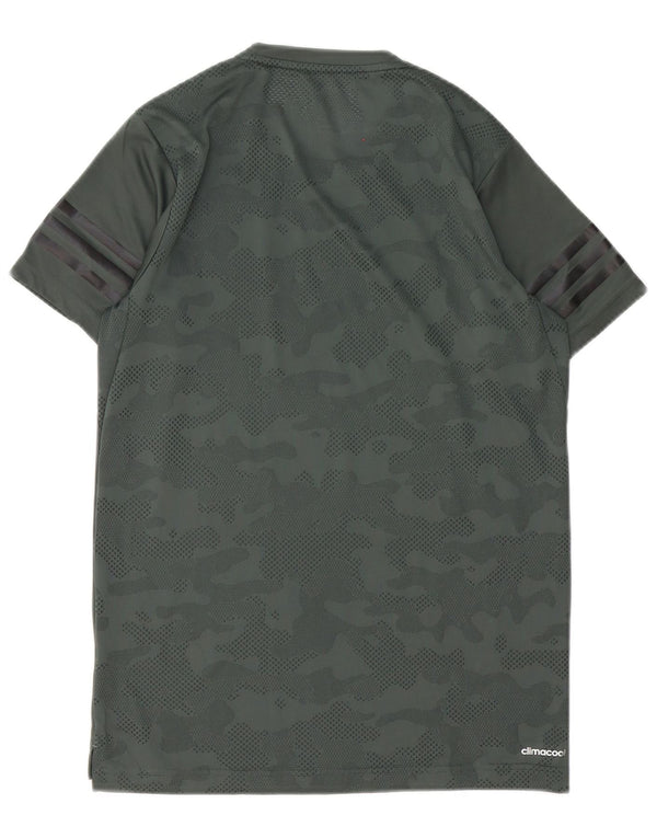 Adidas Hommes Climacool T-Shirt Top XS Vert Camouflage Polyester