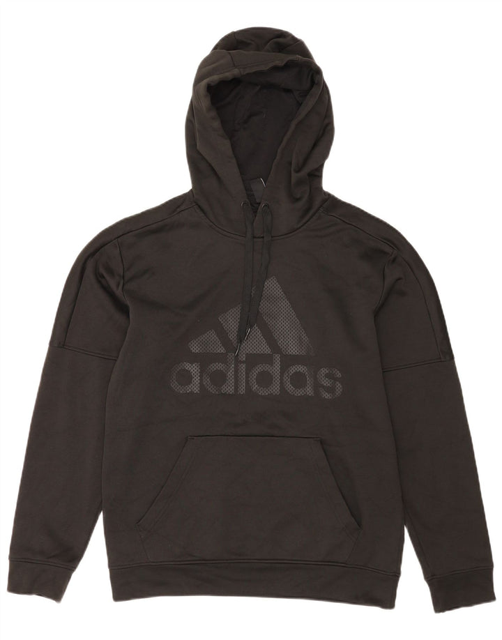 Adidas Pull à capuche graphique pour homme Noir moyen Polyester