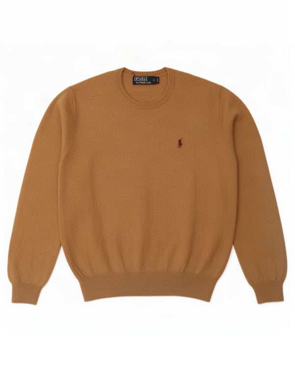 Polo Ralph Lauren Pull surdimensionné à col rond pour femme UK 18 XL Marron