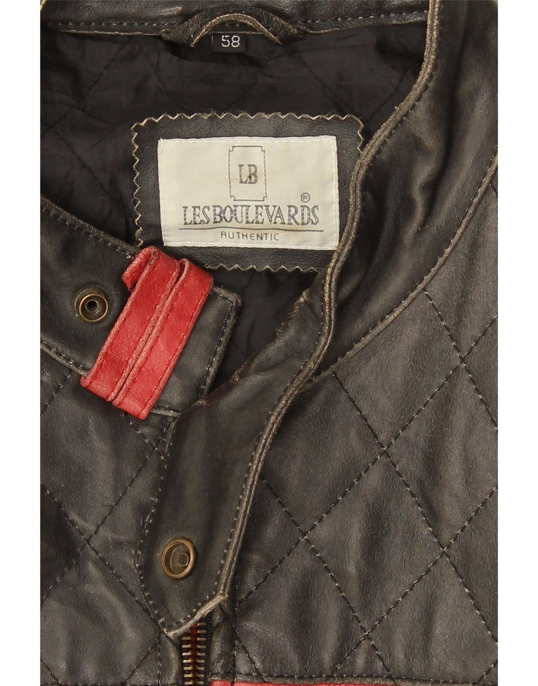 Les Boulevards Veste en cuir Moto Racer pour homme UK 40 Large Noir
